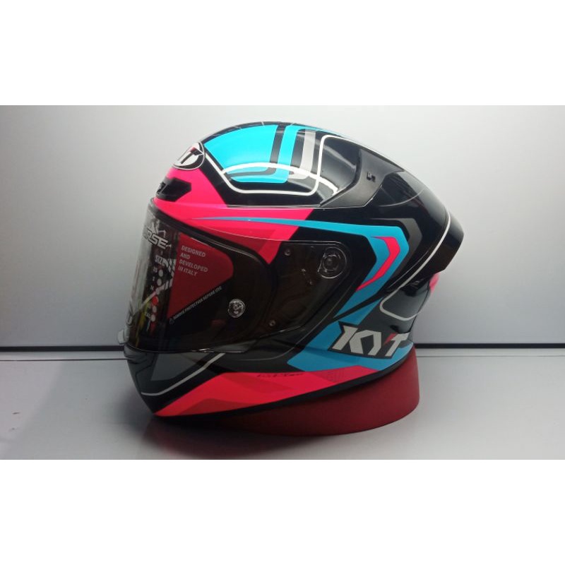 KYT TT Course overtech black fuxia / pink