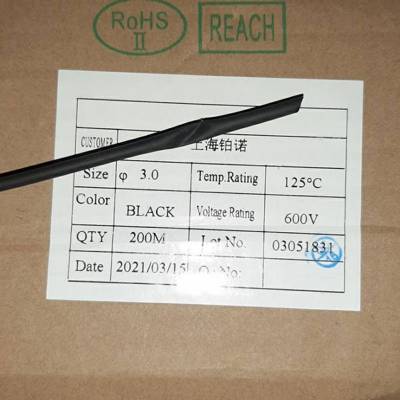 Selang Bakar 3mm 3 mm Isolasi Heatshrink Tube Selongsong Pelindung Kabel