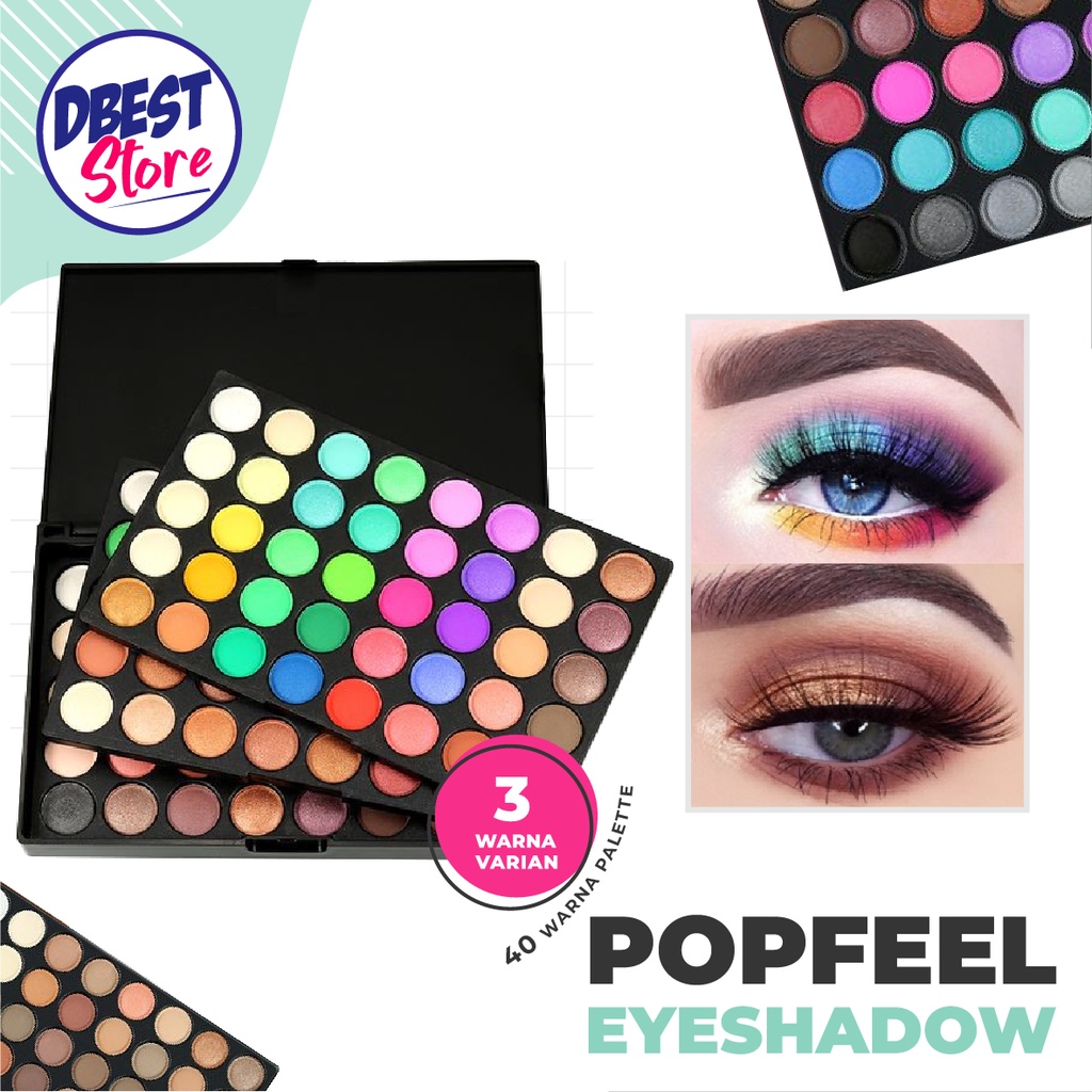 POPFEEL 40 Warna Matte Eyeshadow Palatte / Shimmer