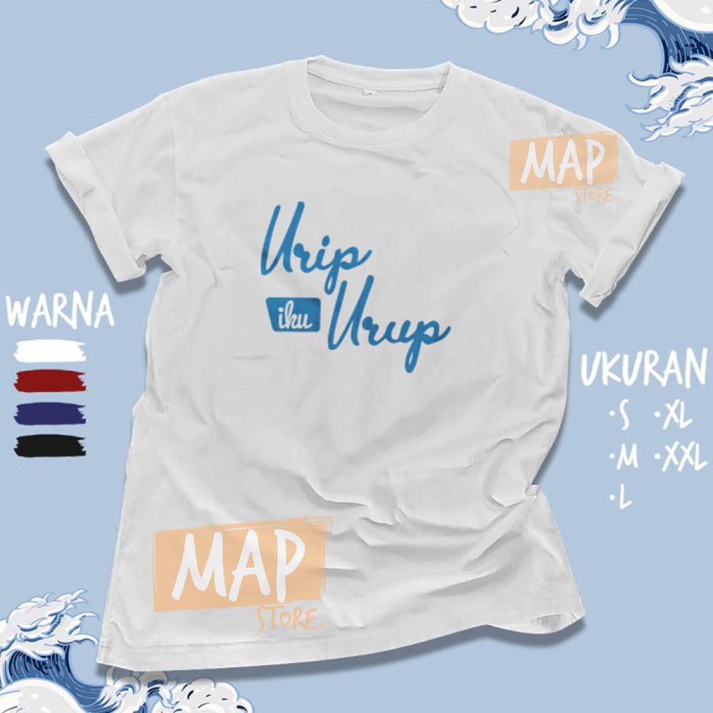 Kaos Baju Distro Urip Iku Urup Quote Jawa Tulisan Kata Motivasi