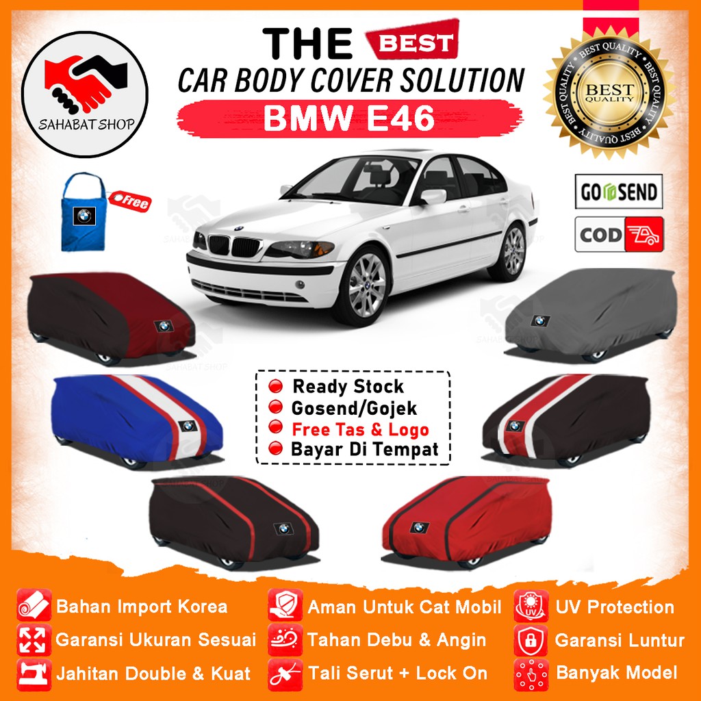 Sahabat Body Cover Mobil BMW M3 E46 / Sarung Penutup BMW E-46 Outdoor / Selimut Mantel Penutup Pelindung Mantol Jas Kerudung Kerodong Tutupan Pembungkus Sedan BMW Anti Air Waterproof