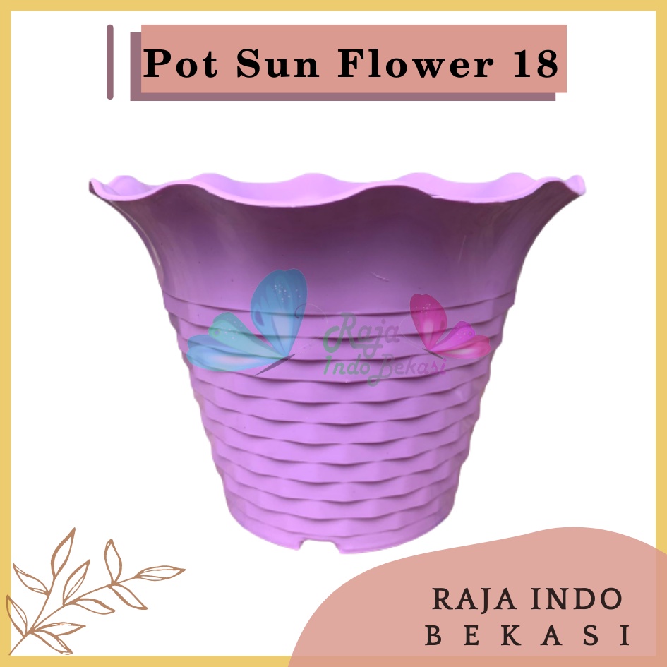 Pot Bunga Sun Flower MDN 18 Warna pot bunga cantik murah bagus ukuran 18 bukan tawon Pot Bunga Plastik Besar Gantung Hias Panjang Kecil Putih - Pot bunga SUN FLOWER MDN 10cm WARNA WARNI Pot Kecil Mini Pot Kaktus