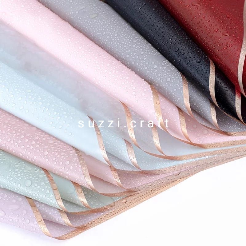 

GROSIR KERTAS BUKET LIST GOLD /WRAPPING PAPER LIST GOLD