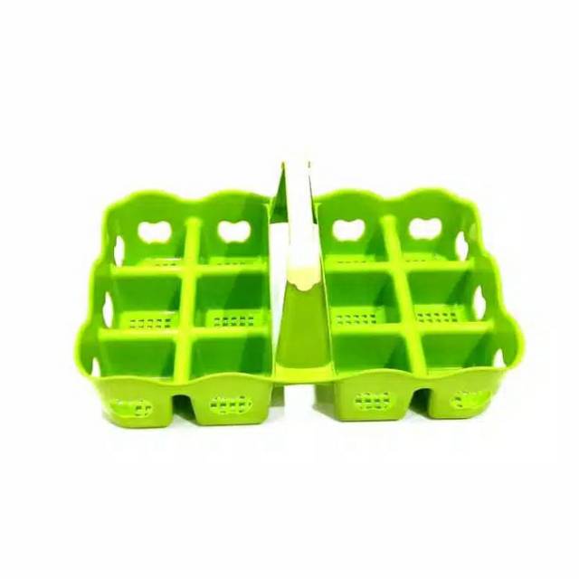 Rak aqua gelas 12 lubang bahan plastik