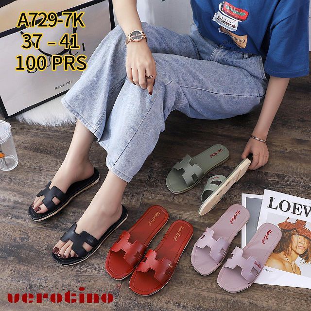 Sandal Cewek Viral A 729 7K / 2028 3 Sendal Perempuan Lentur Kuat SDLFW