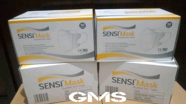 Masker Sensi Duckbill 3 ply Karet / Face Mask Sensi Duck Bill