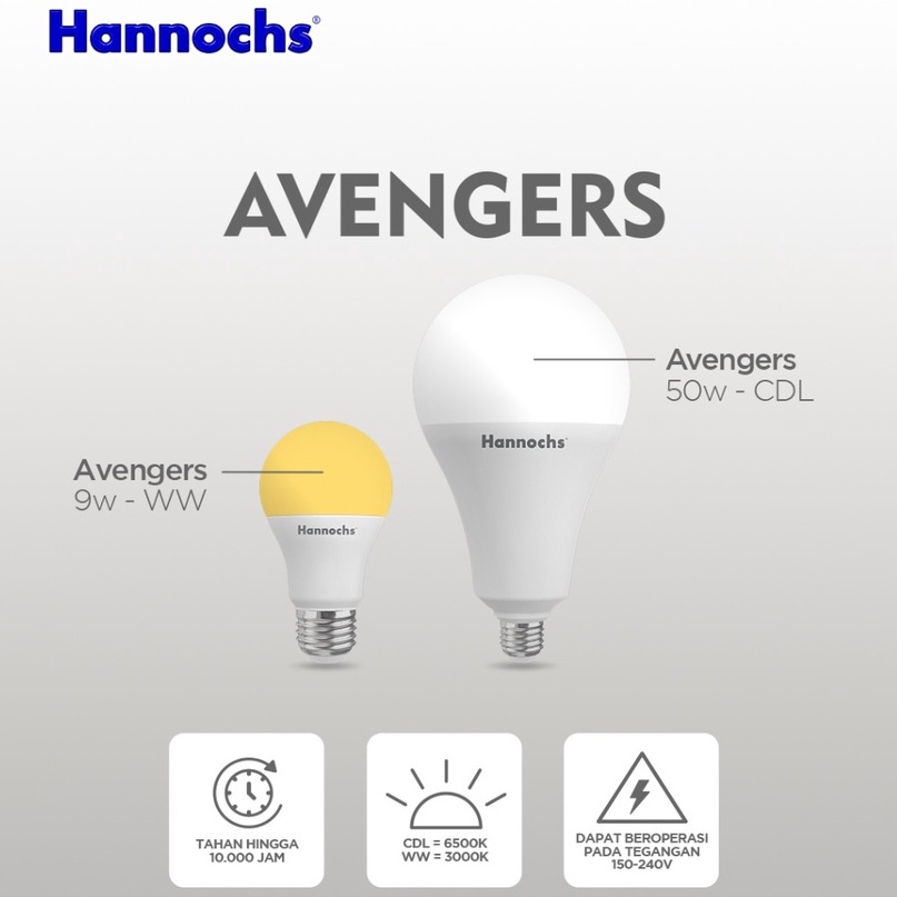 Lampu LED Hannochs Avengers Cool Daylight / Lampu LED Murah / Bohlam LED Murah Hannochs