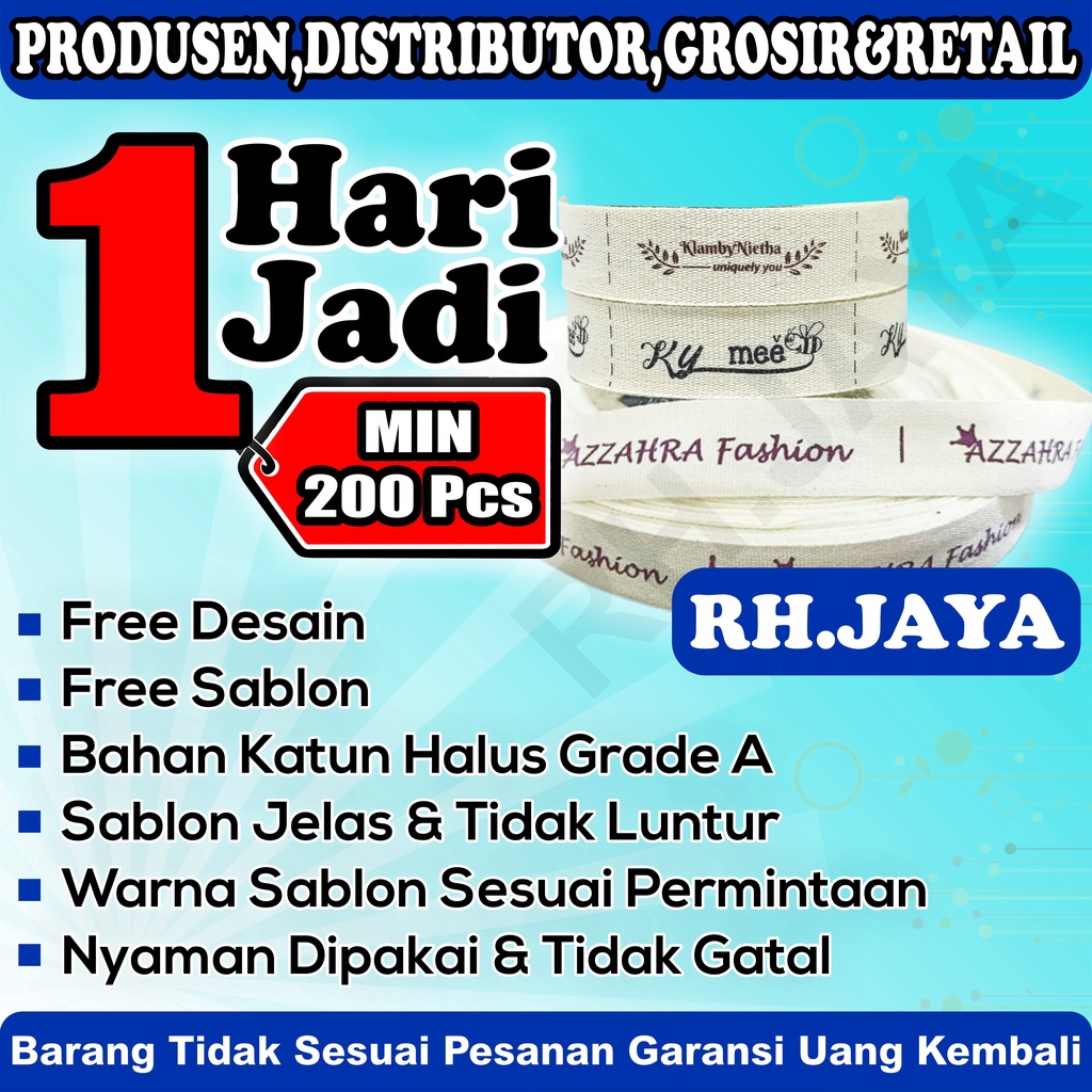 Label katun / label hijab / label baju / label gamis / label mukena FREE DESAIN