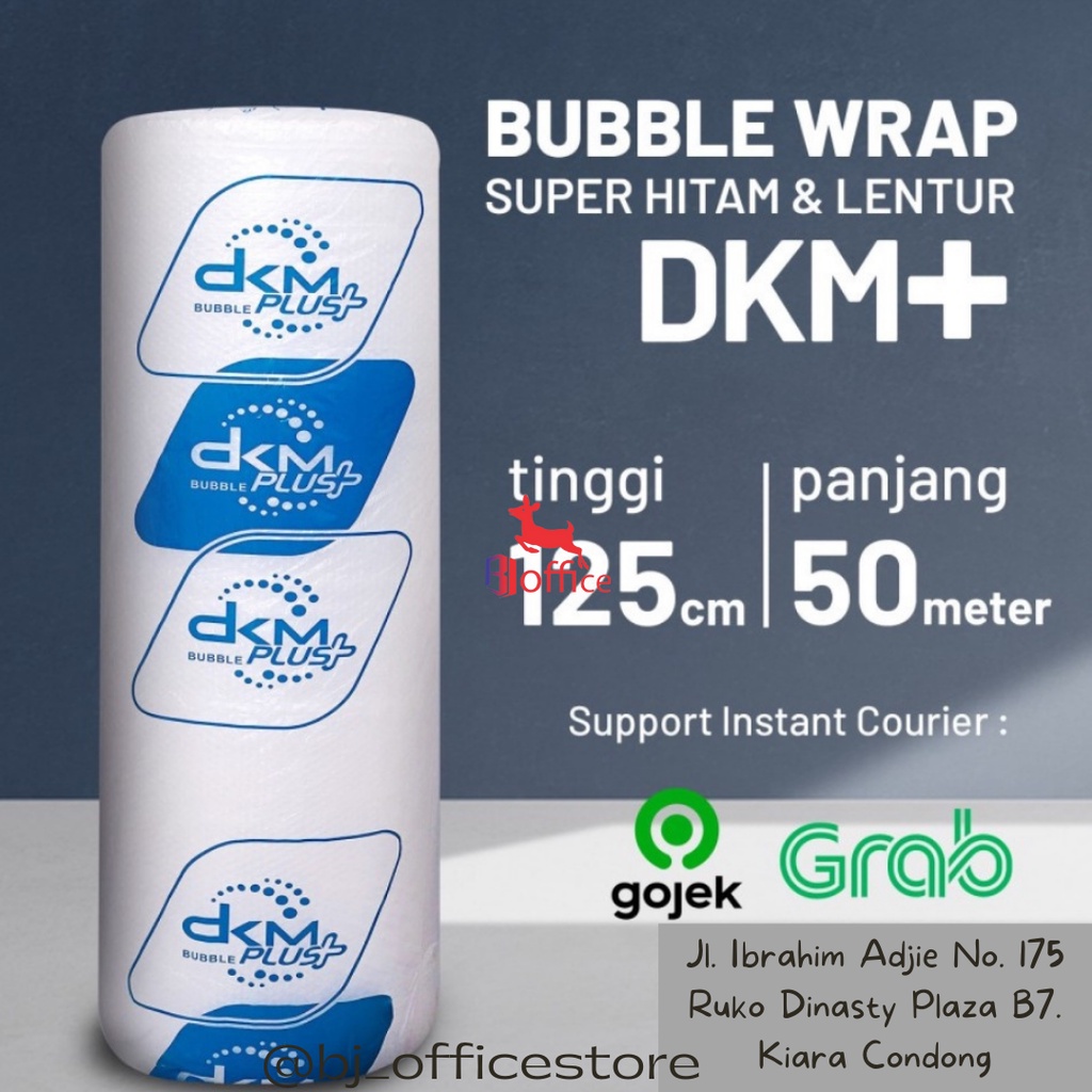 

Plastik Bubble Wrap 125cm x 50m DKM PLUS ROLL / MURAH