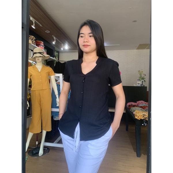 Caremuz Cr 011 Baju Top Blouse Baju  Kerja Baju wanita baju kekinian baju trend2021-4