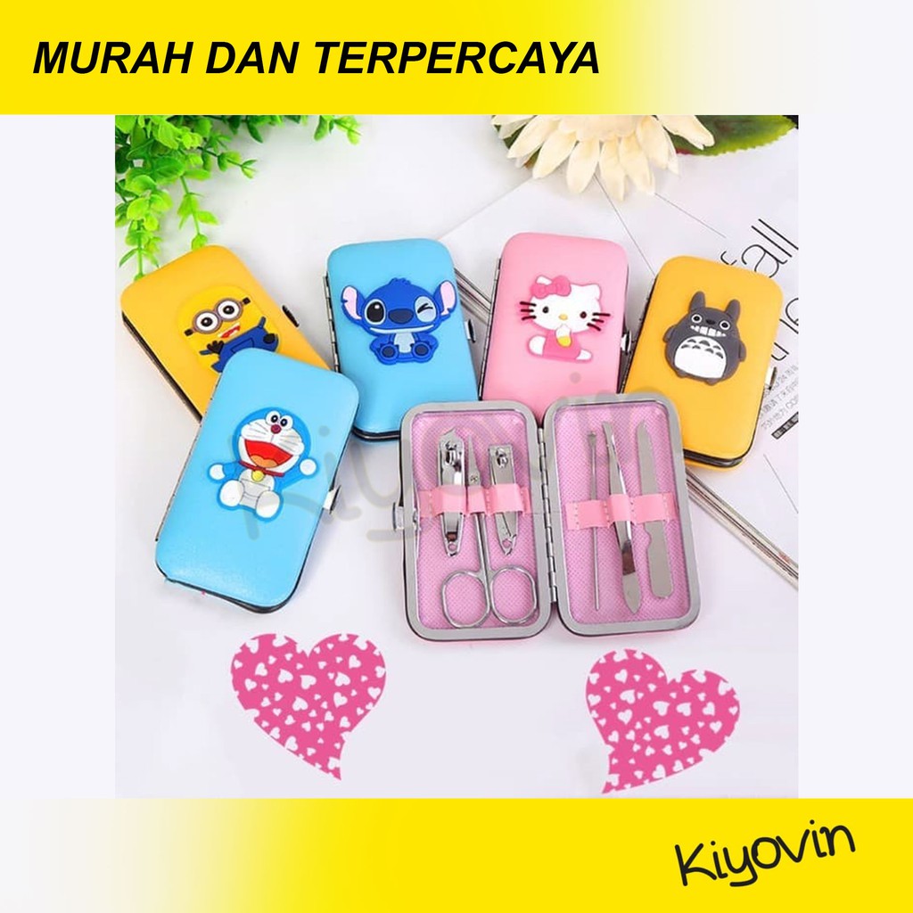 Manicure Pedicure Set Karakter / Nail Clipper / Gunting Kuku, Pinset, Korek Kuping Murah