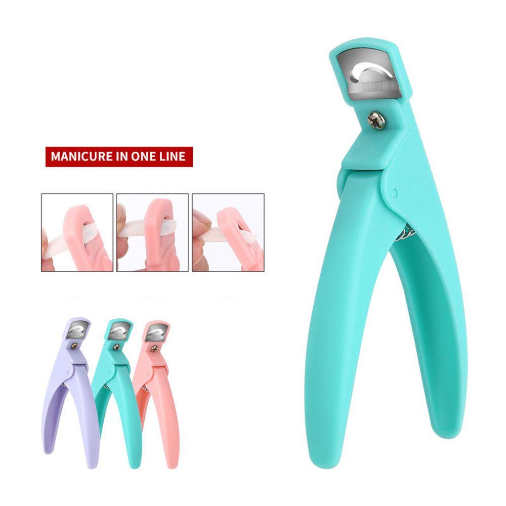 Mxbeauty Nail Tips Cutter 1pc Lurus French Nail Catcher Trimmer Kuku Palsu/Kuku Palsu/Pemangkas Kuku Buatan Berbentuk U Manicure Pedicure