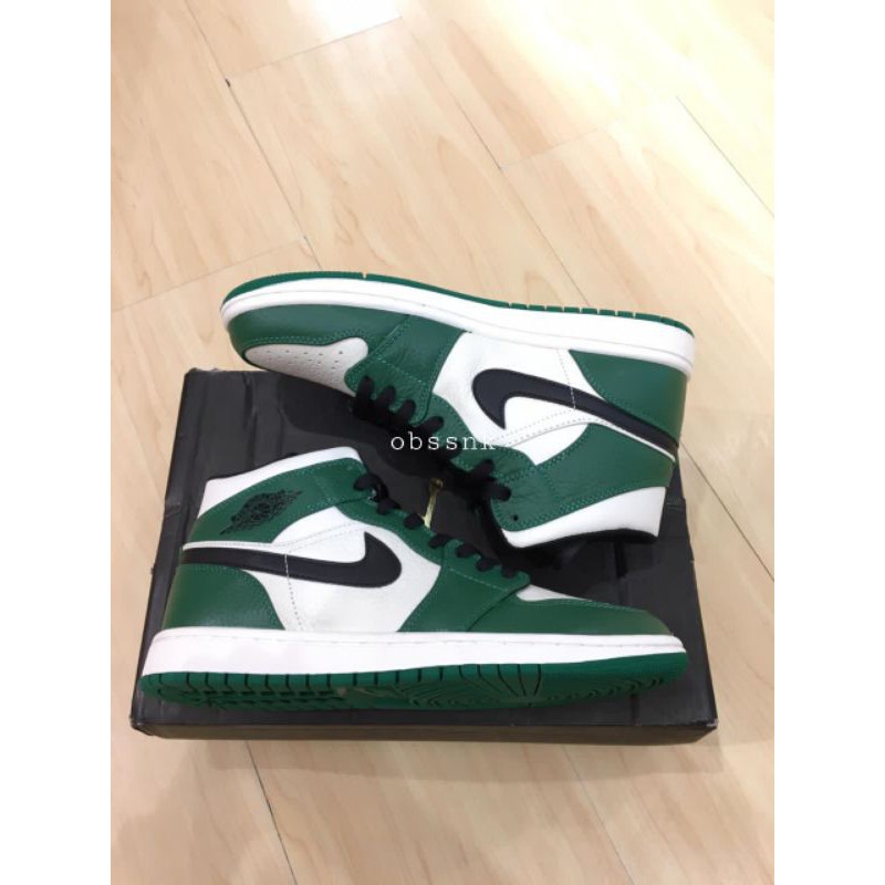 Air Jordan 1 Mid Pine Green - Sail Black