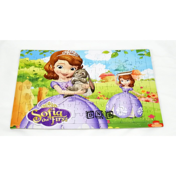 MAINAN EDUKASI ANAK JIGSAW PUZZLE GAMBAR PRINCESS SOFIA THE FIRST 96PC BY AGEN MAINAN - AM 1089