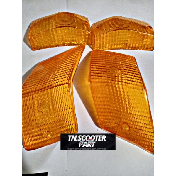 Mika lampu sen 1 set vespa excel exclusive warna orange putih