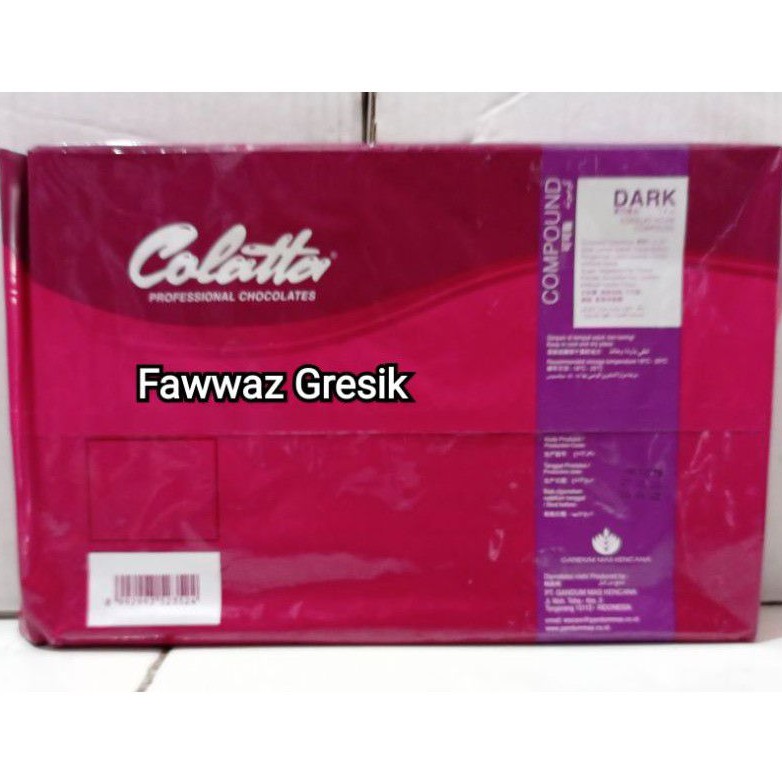 Coklat Colatta Collata Dark Compound coklat cokelat blok 1Kg / COKELAT COLATTA COMPOUND DARK I KG  / COLATTA DARK 1 KG