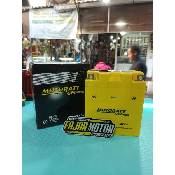 Aki Motor Motobat Motobatt MTX3L Motobatt Gel Motor Yamaha New RX King
