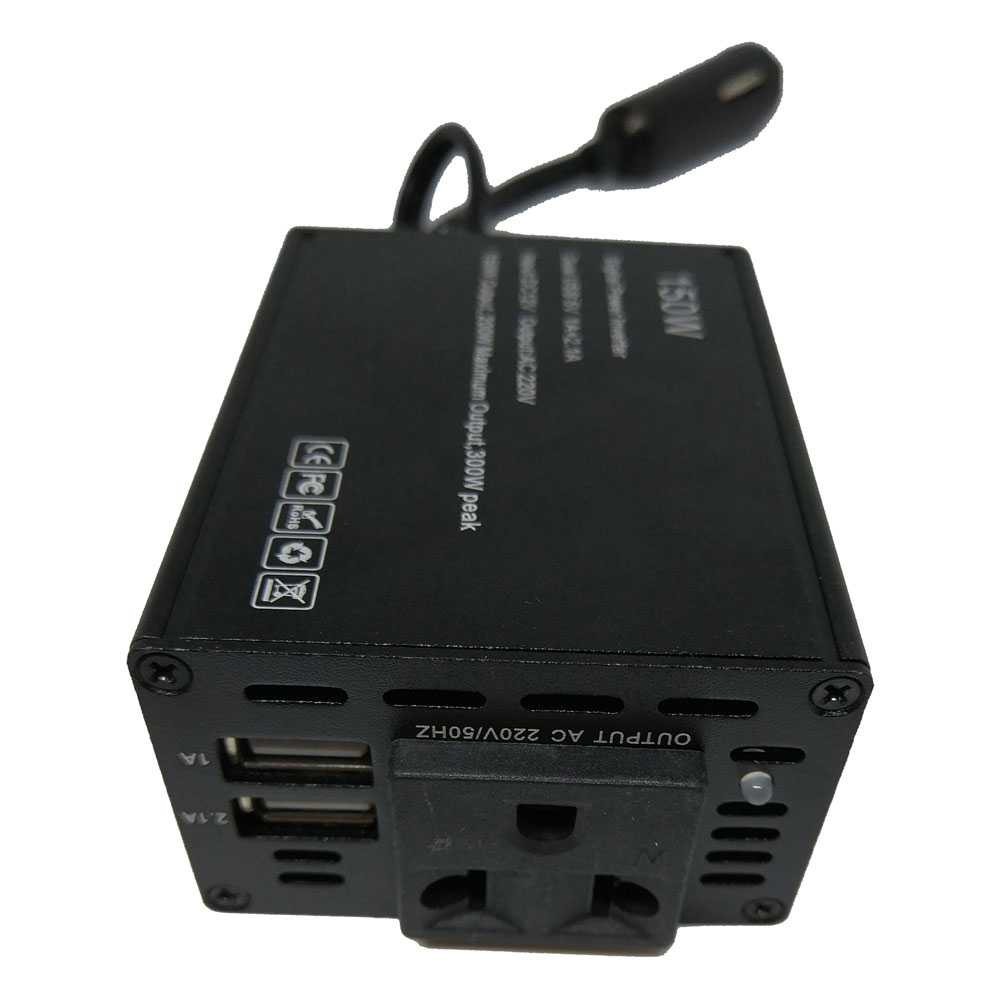 Paling Dicari ! Taffware Power Inverter Mobil dengan 2 USB Port 150W 220V - PI-150W