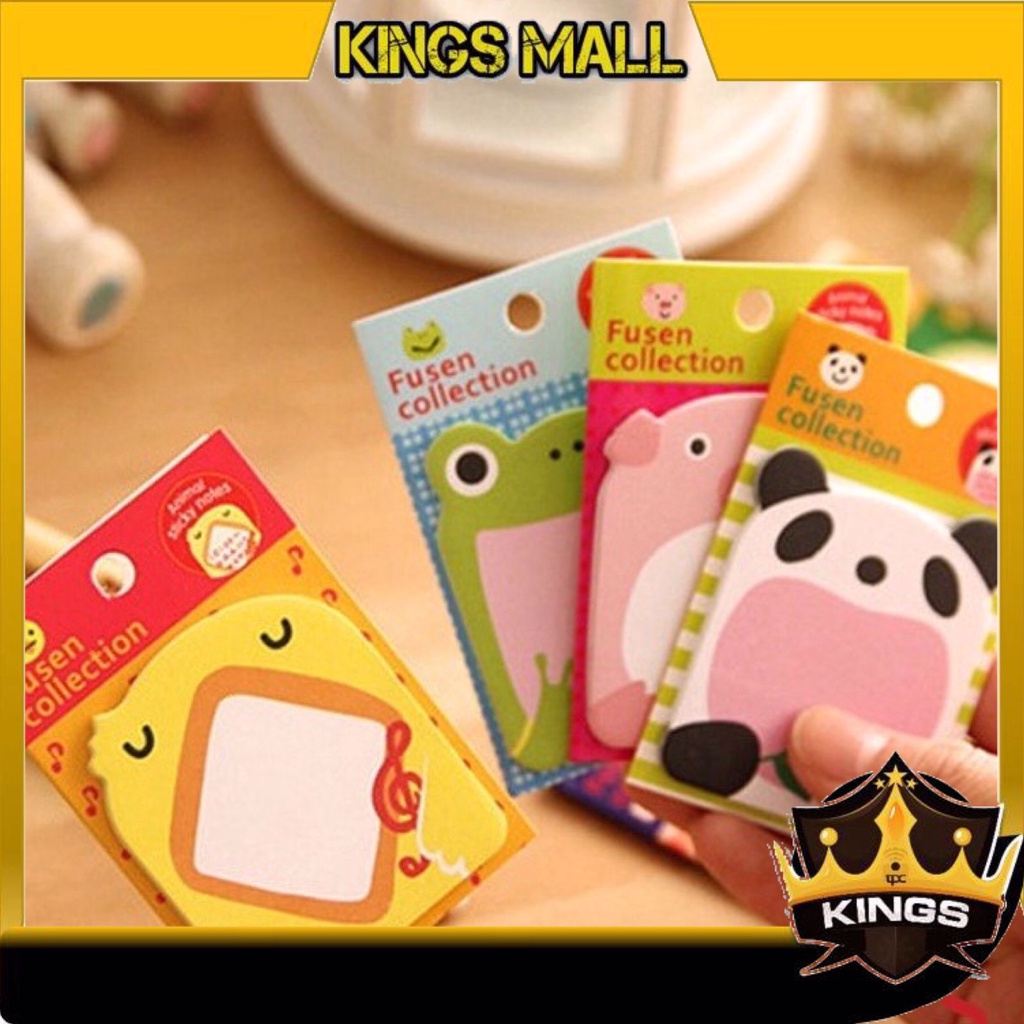 

KINGS - S636 Sticky Notes Animal / Tempelan Kertas Catatan Memo Note Karakter Animal Lucu Unik