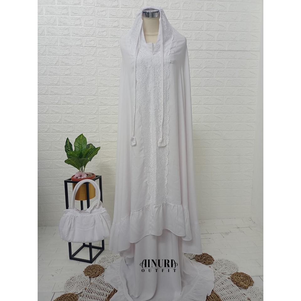 Mukena Travel - Mukena Terbaru Renda - Mukena Aisyah Renda - Mukena Dewasa Aisyah Renda - Mukena Wanita Dewasa Kekinian - Mukena Aisyah Reda Free Tas Mukena Jumbo - Mukena Rayon Dewasa Adem - Mukena Aisyah Polos Renda