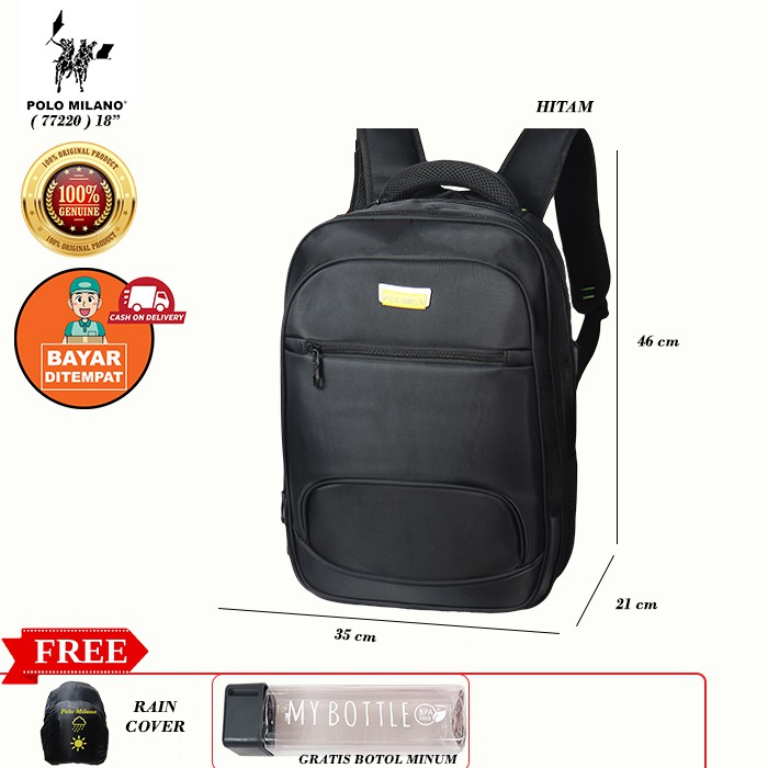 BEST SELLER!! Tas RANSEL PRIA MURAH POLO CAVALLO - 77220 - BACKPACK MULTIFUNGSI KEKINIAN FREE BOTOL Minum