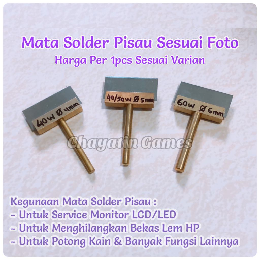 Mata Solder T Model Pisau For Service LCD &amp; LED Laptop Bersihin Lem HP