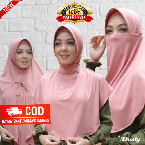kerudung jilbab hijab french fashion wanita muslim khimar cadar niqab maheswari tali instan murah