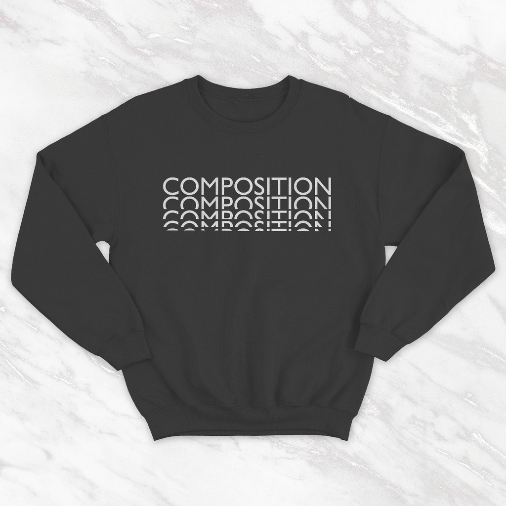 SWEATER WANITA COMPOSITION /// ATSAN FLEECE TEBAL KEKINIAN TERBARU''
