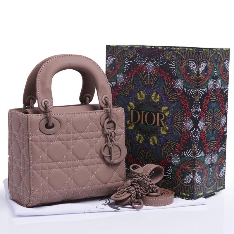 Fashion D Lady Mini Ultra Matte Bag / TAS HANDBAG WANITA DIOR LADY MATTE IMPORT PREMIUM AAA FREE BOX