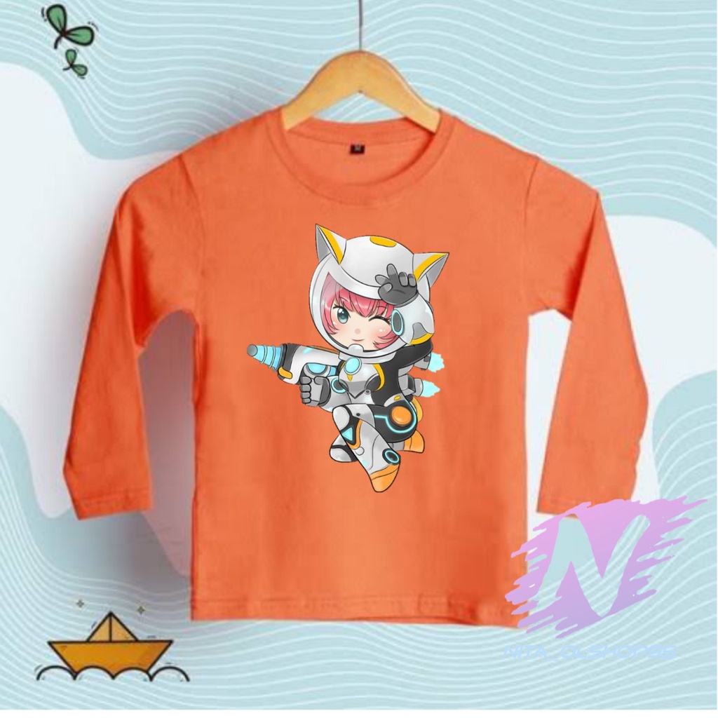 KAOS KIMMY HERO MOBILE LEGEND BAJU KAOS ANAK LENGAN PANJANG KIMMY CHIBI