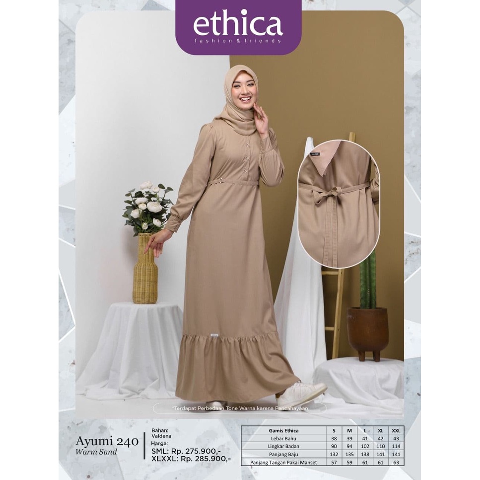 ETHICA ORIGINAL AYUMI 240 SILVER GREY AYUMI 240 TWILIGHT MAUVE AYUMI 240 WARM SAND (DO) GAMIS DEWASA