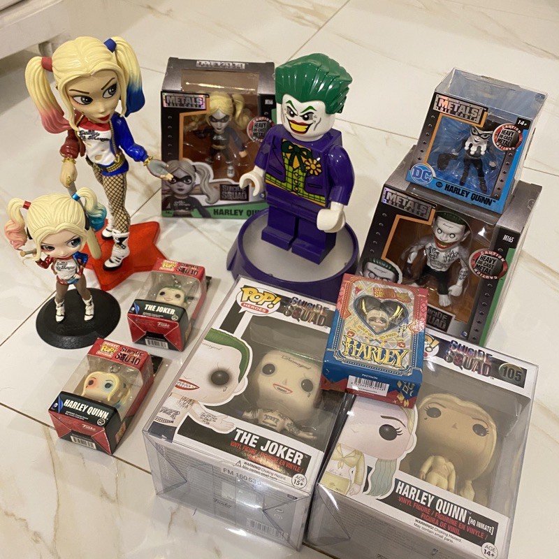 DC Comic figurine Harley Quinn / Joker figur Funko Pop Lego Metal Die Cast Suicide Squad