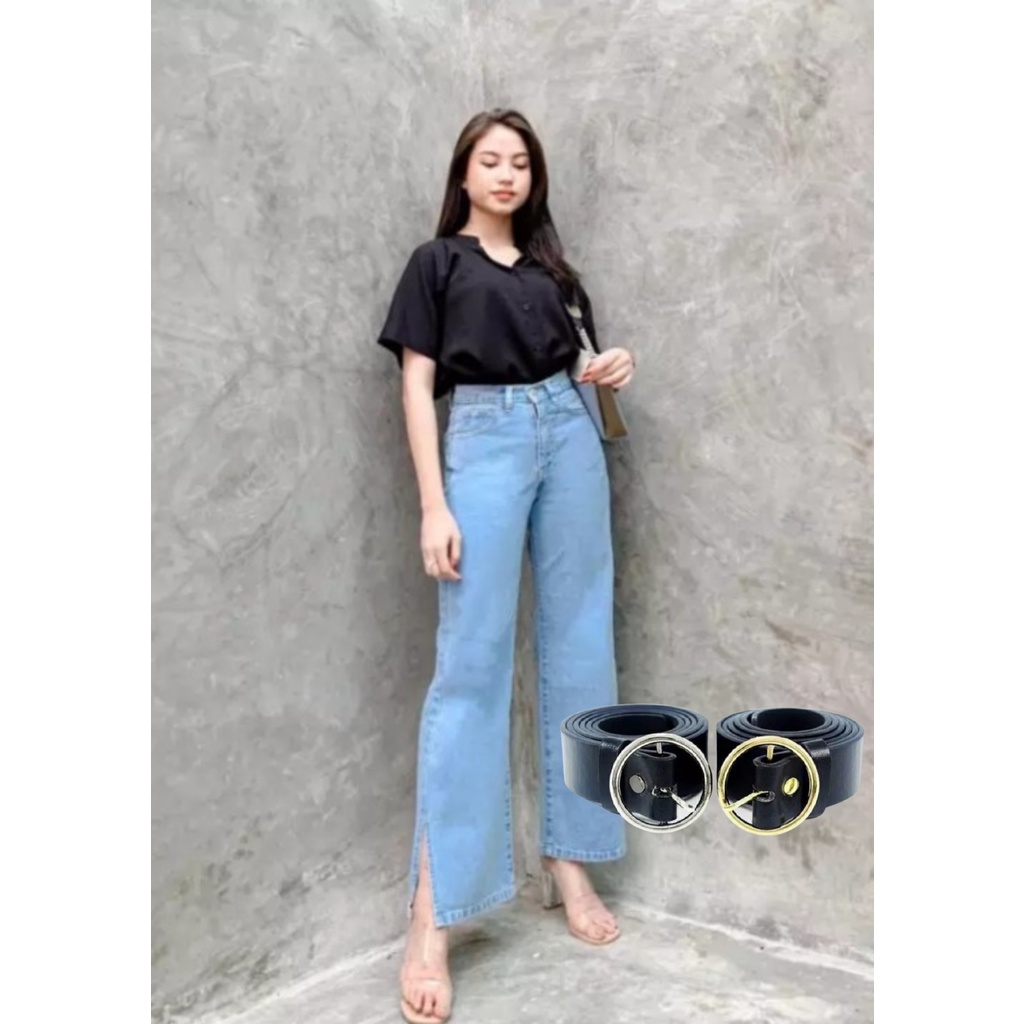 KULOT JEANS HIGWAIST/KULOT BELAH/JEANS KULOT PANJANG