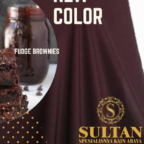 ✈ 50CM RUBY FUDGE BROWNIE POLOS (COKLAT TUA) KAIN WOOLYCREPE WOLLYCREPE SULTAN ۩