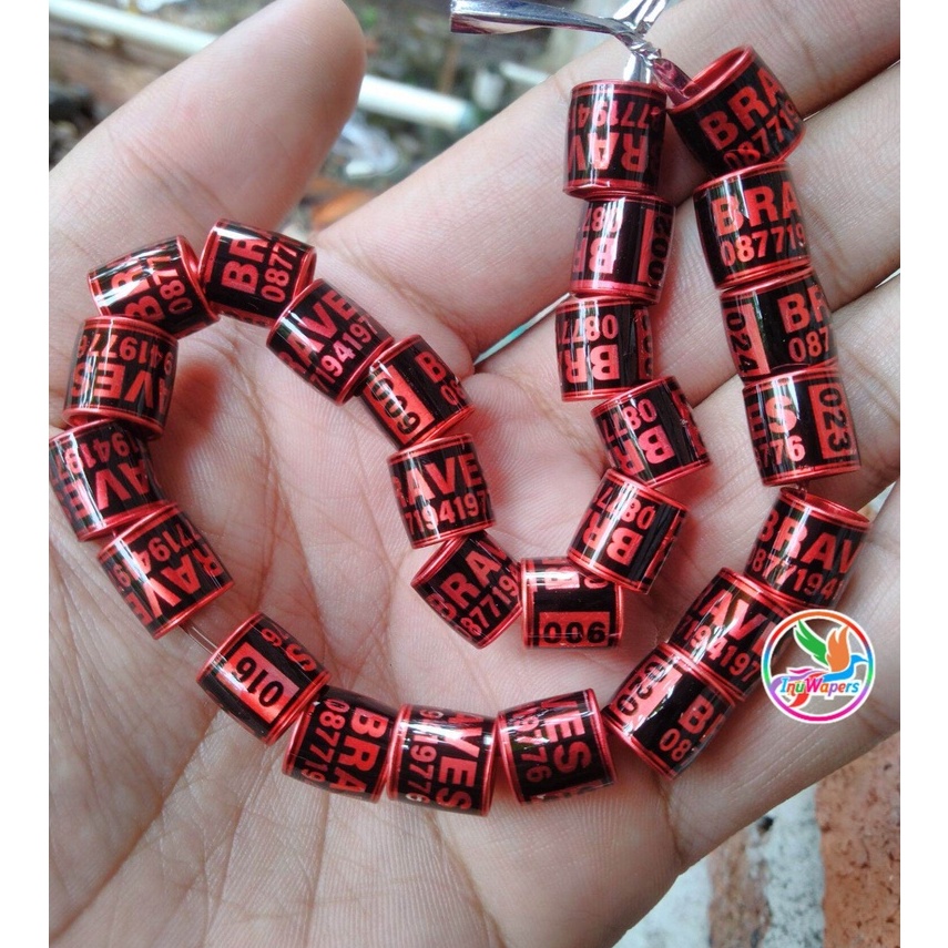 RING MERPATI CUSTOM NAMA  RING MERPATI REQUEST NAMA SENDIRI  MODEL RODA MERAH HITAM