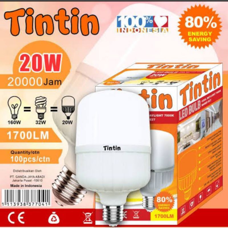 Lampu LED Murah Tintin 20 Watt