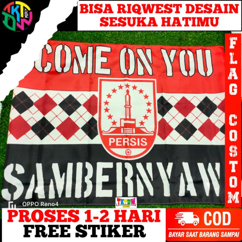 BENDERA PERSIS SOLO 120X80 CM READY STOK BANYAK SIAP KIRIM ( KOTAK )