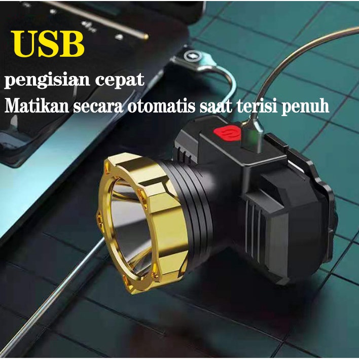 SENTER KEPALA MINI headlamp LED 24W HEADLAMP USB CHARGEABLE / SENTER MINI CAS