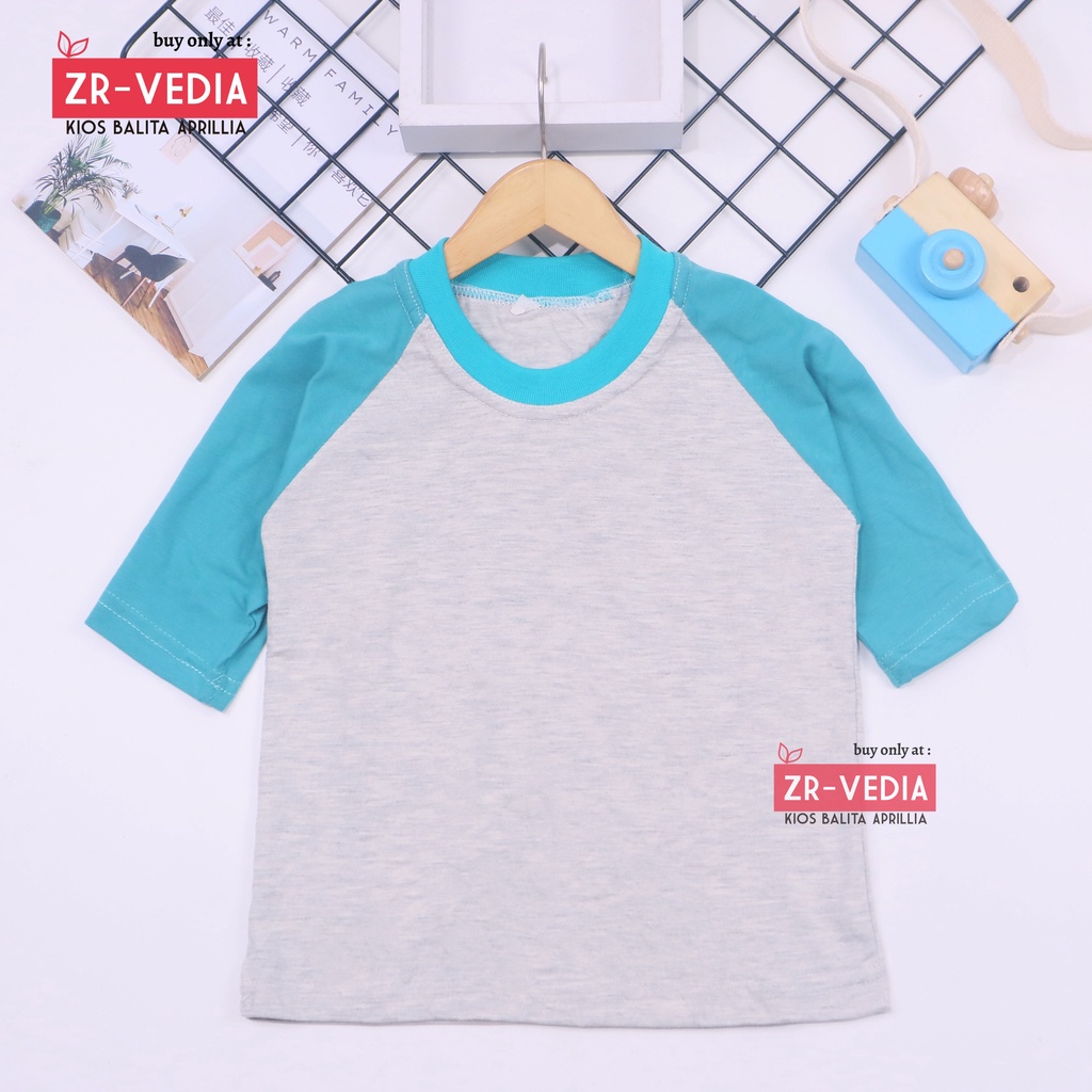 Kaos Reglan Polos uk 4-5 Tahun / Baju Laki Perempuan Polos Atasan Lengan Panjang Adem Raglan Murah