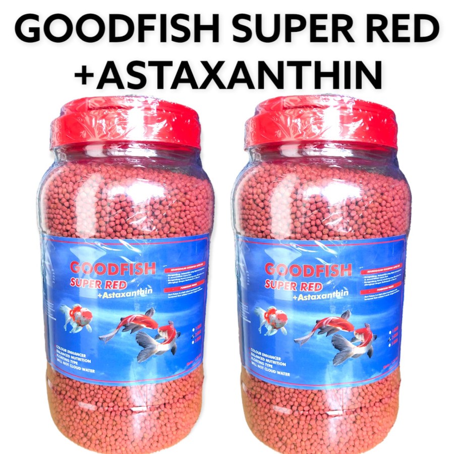 PELET IKAN KOKI KOI GOODFISH SUPER RED +ASTAXANTHIN 1.25 KG 2MM