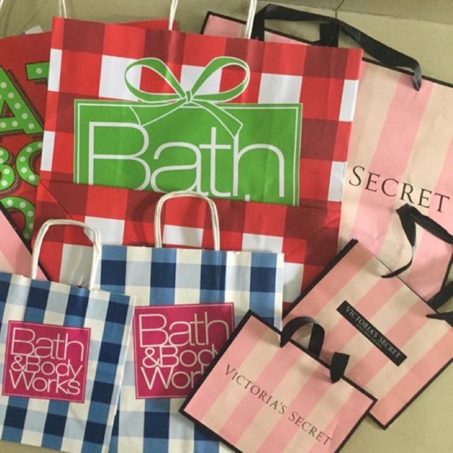 

PAPERBAG WRAPPING KADO Bath and Body Works BBW Work & Victoria’s Secret VS Pink paper bag tas belanja