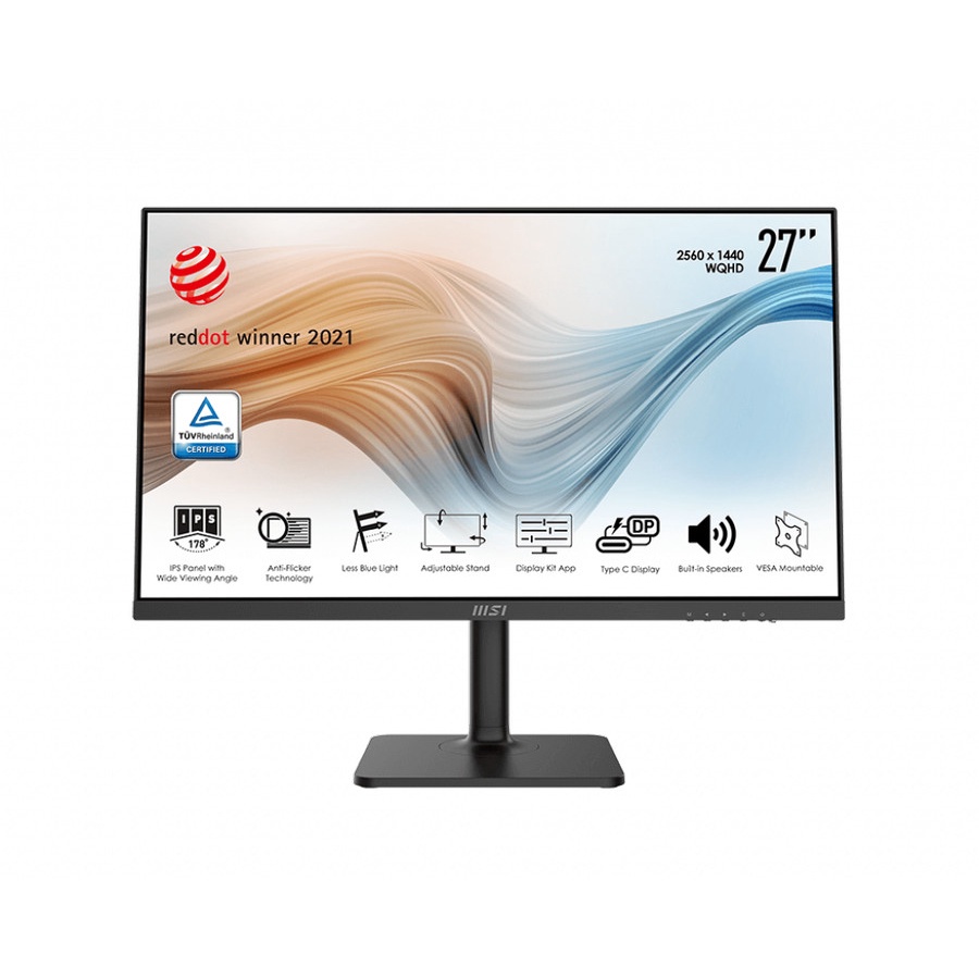 MSI Modern MD271QP 27&quot; Inch WQHD IPS Panel 75Hz Anti-Glare HDMI Office / Gaming Monitor