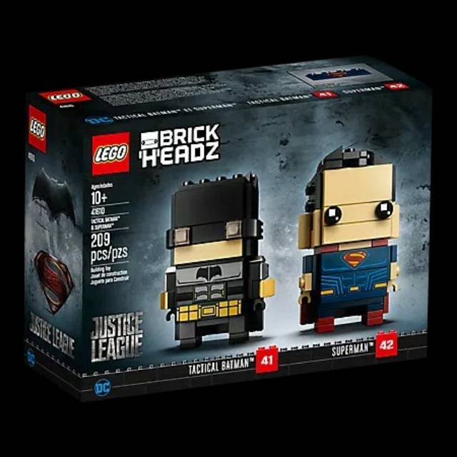 (SALE) LEGO Justice League Brickheadz Tactical Batman & Superman #41610