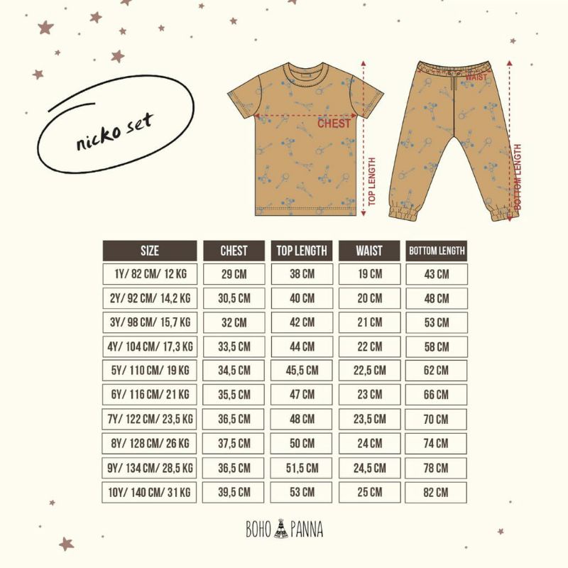 Bohopanna - Nicko Set (size 6y-10y)