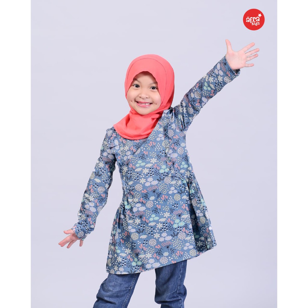 Tunik Pattern Flower Afrakids TP001 untuk usia 2-12 tahun