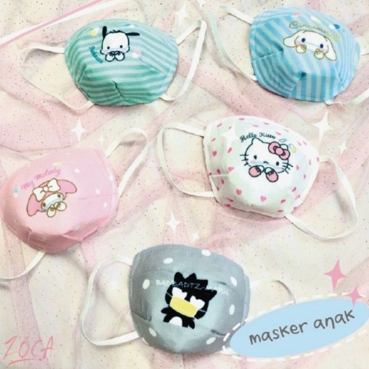 MASKER KAIN MOTIF 4PLY (kode R)- ANAK