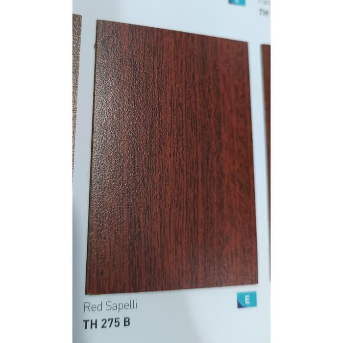 TACO HPL RED SAPELLI TH-275B / HPL MOTIF KAYU COKLAT/ ROLAS PEKAY