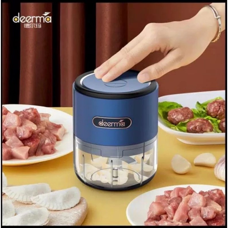 DEERMA JS100 Garlic Grinder Wireless Rechargeable Pencacah Bumbu Dapur