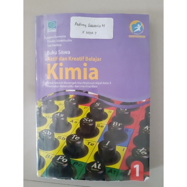 Buku Paket Kimia SMA Kelas 10 Grafindo