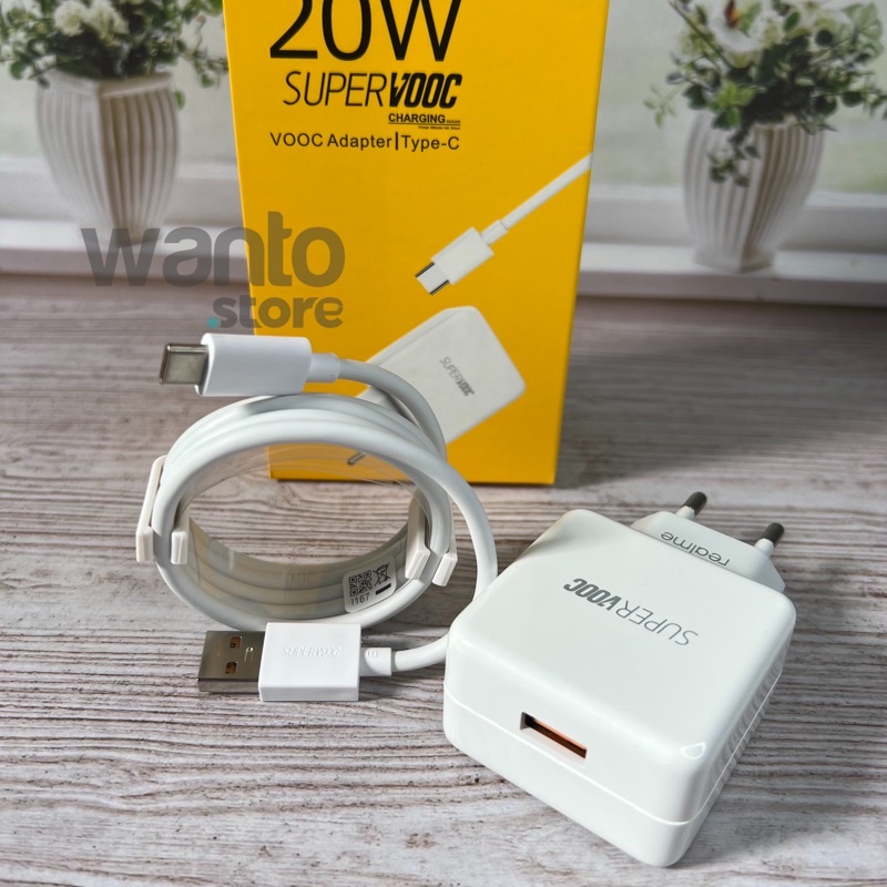 Charger Realme 20W Original 100% Fast Charging SuperVooc Micro USB dan Type C